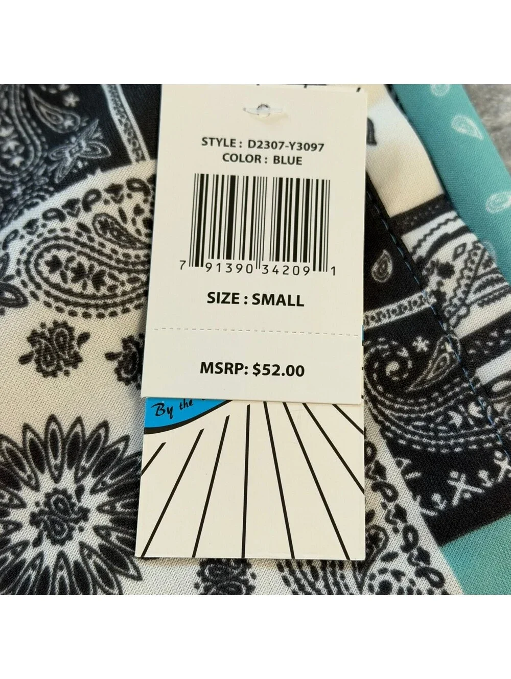 Fresh Prints of Bel-Air Men's Blue Multi Bandana Patchwork Drawstring Shorts